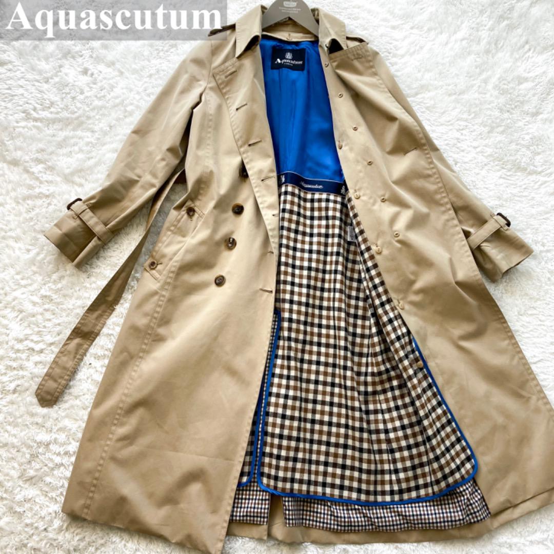 カラー✩美品✩ Aquascutum  ライナー トレンチコート  6 ベージュ