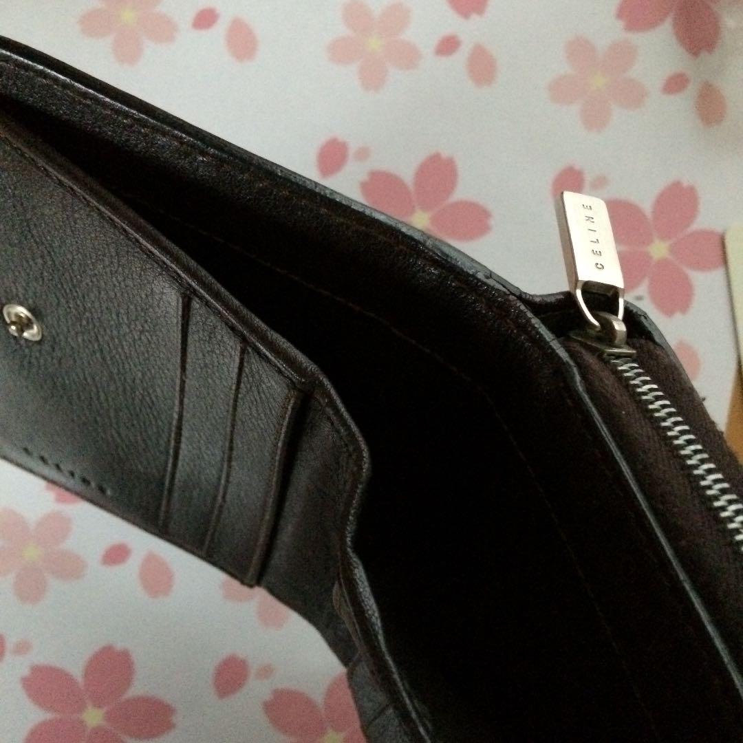 レディース CELINE レザーミニウォレット ダークブラウン 1ohZJ-m99172119621 セリーヌ サイズは