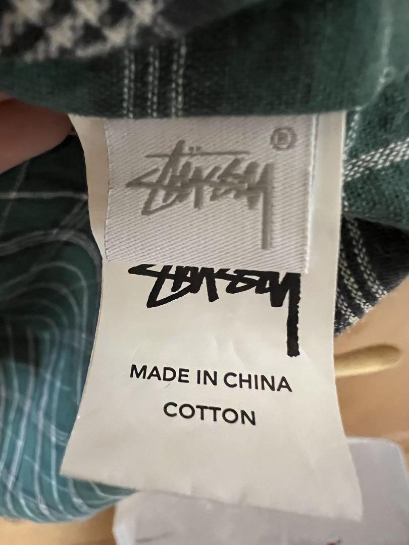 A*n様 Stussy グリーン チェック シャツ M - メルカリ