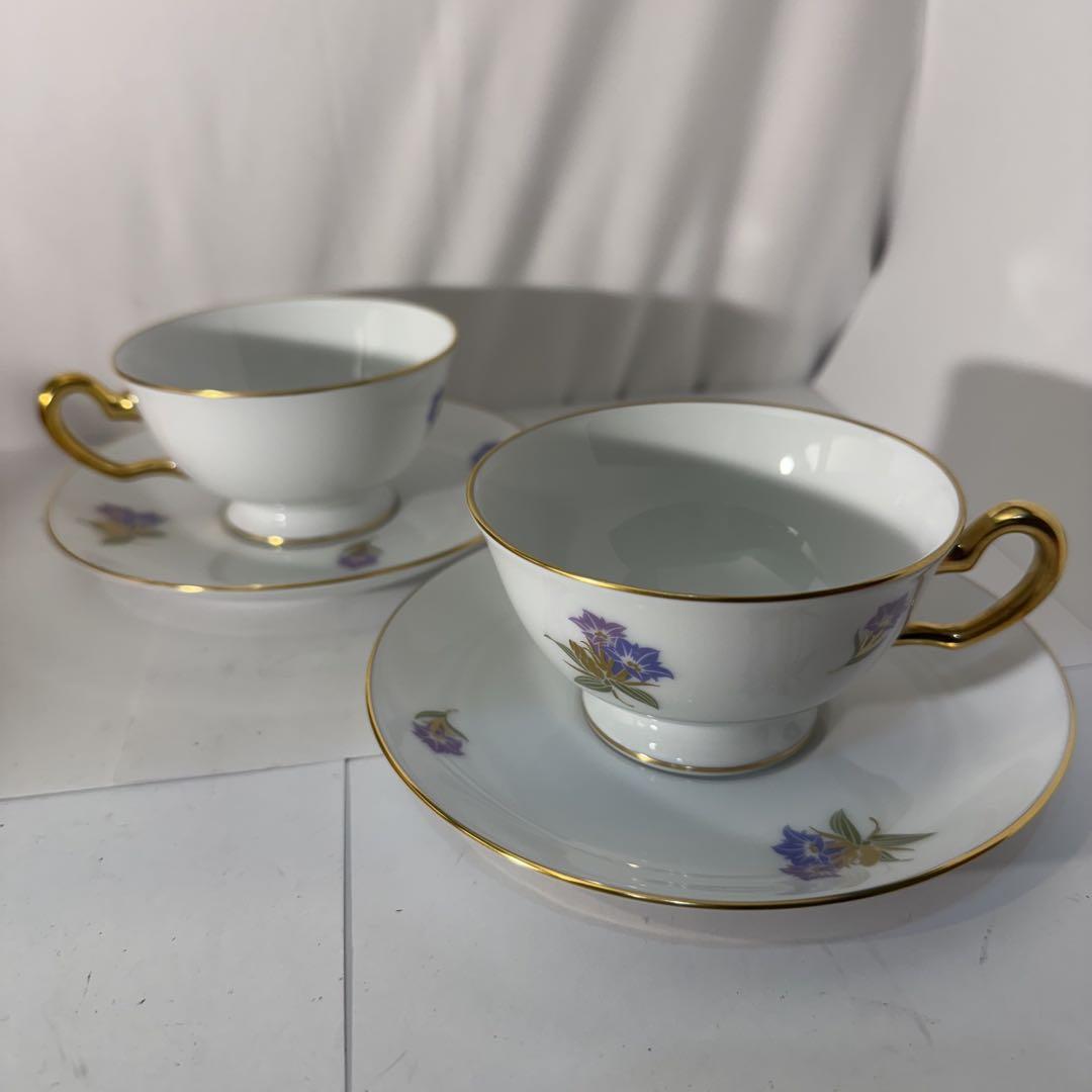 E110◆ 大倉陶園　クラシックローズ ティー・コーヒー碗皿　美品　2客セット