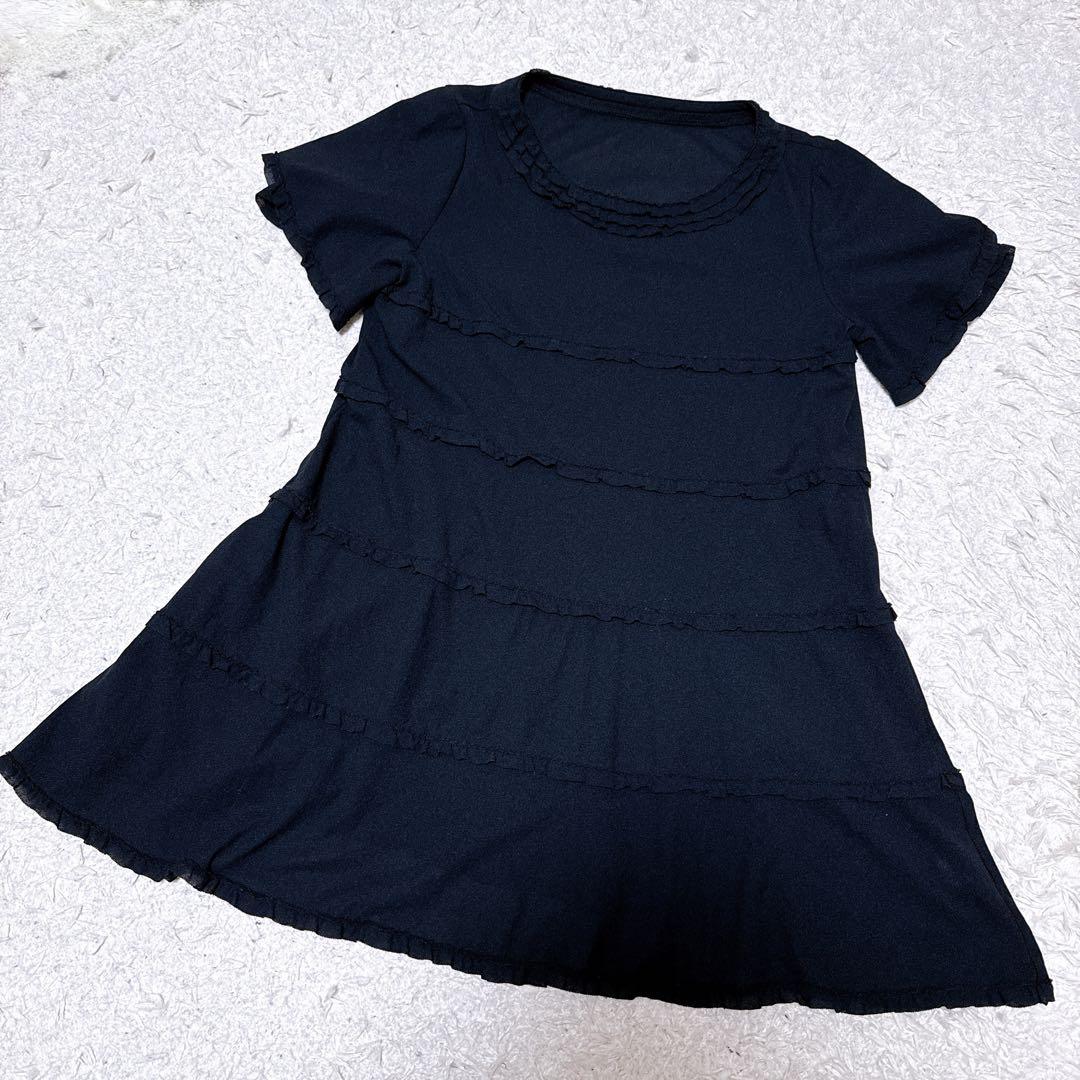 美品✨インゲボルグ　ティアードブラウス　黒　洗える　サイズ9