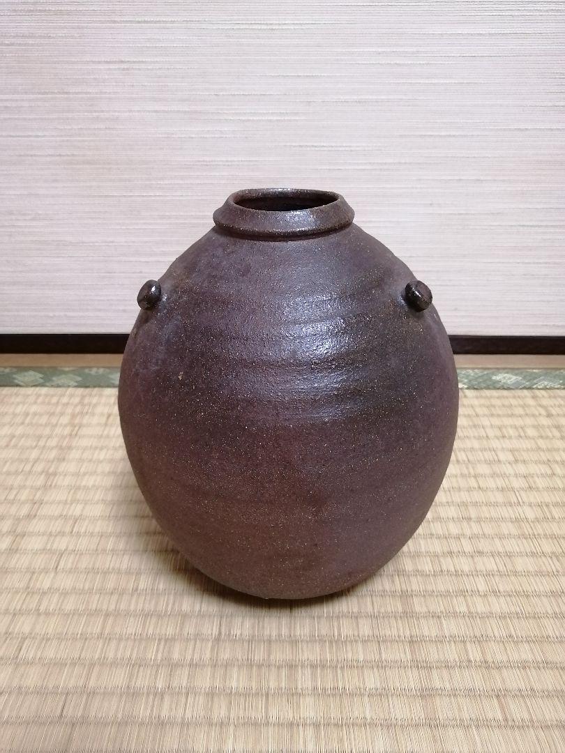 【最終値下げ】原土焼締め　三釦壺