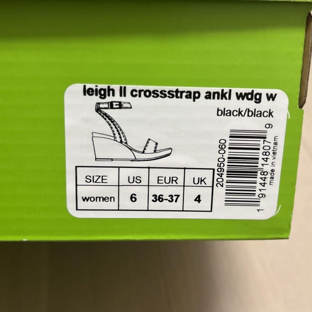 Crocs 黒 ウェッジサンダル