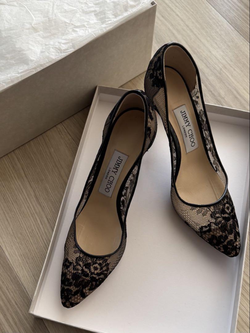 JIMMY CHOO レース ハイヒール Romy85 36