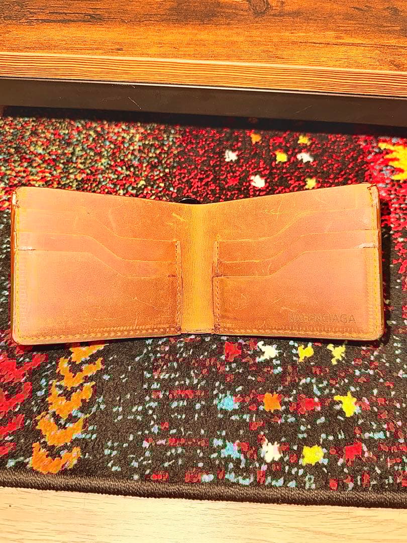 BALENCIAGA Logo Vintage ブラウン 二つ折り財布