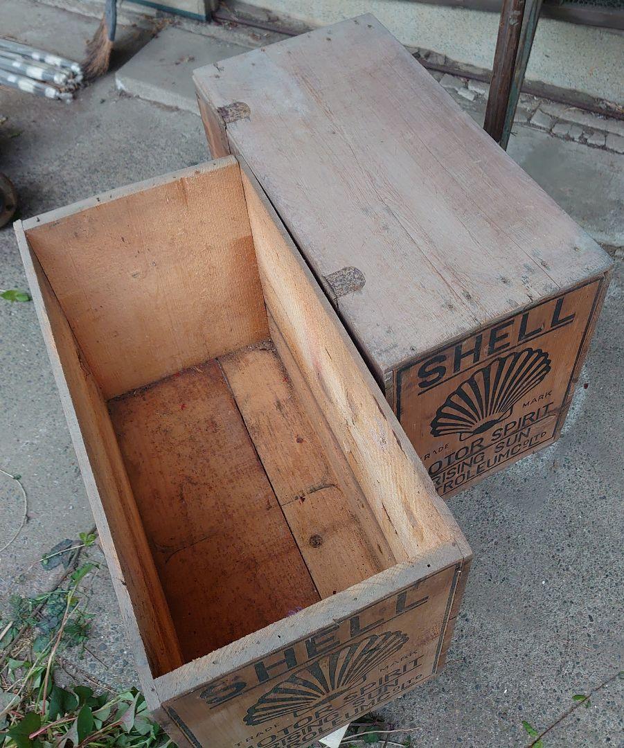 シェル レトロ木箱 『SHELL』Vintage wooden box シェル レトロ木箱 『SHELL』Vintage wooden box - メルカリ