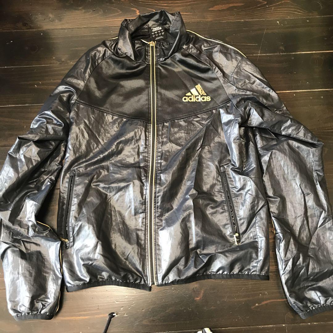Adidas ジャージ セットアップ Mサイズ黒 ベージュ ライトゴールド