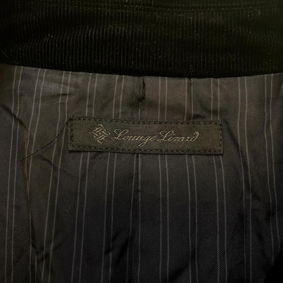 美品】Louage Liraxd チェスターコートブラックストライプインナー