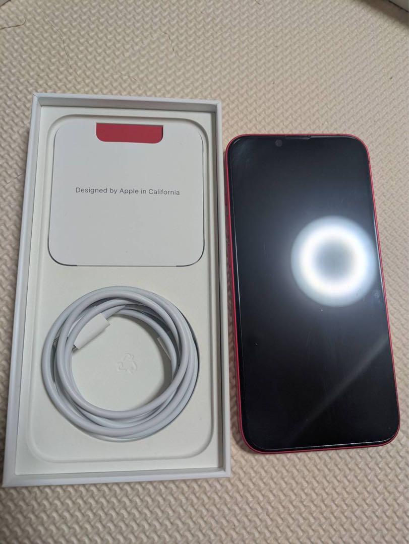 美品】最終値下げiPhone14 256GB RED SIMフリー おまけ付き