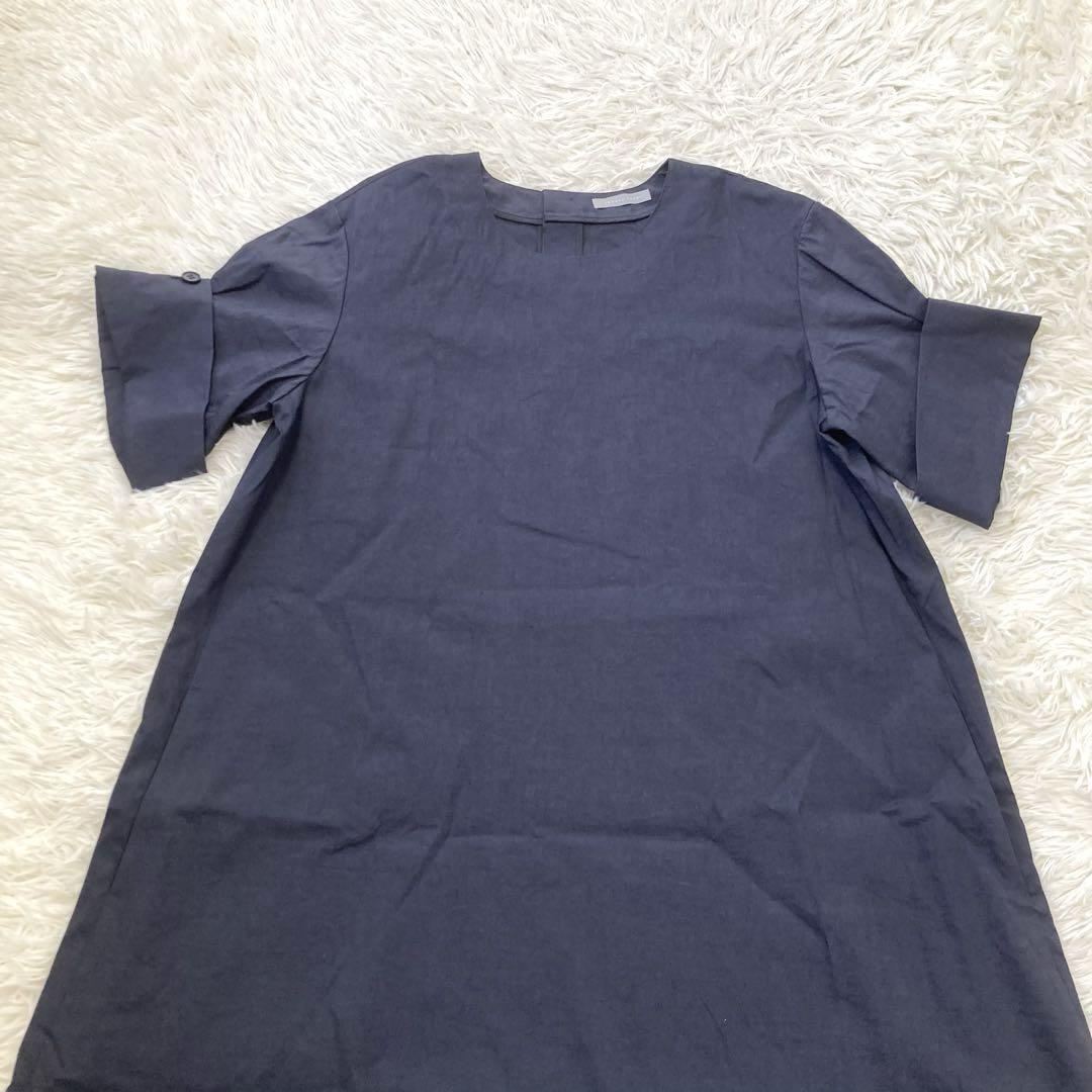 セオリーリュクス♡22SS APRI ロングワンピース リネン ネイビー　38 未使用 セオリーリュクス エグゼクティブシリーズ ワンピース