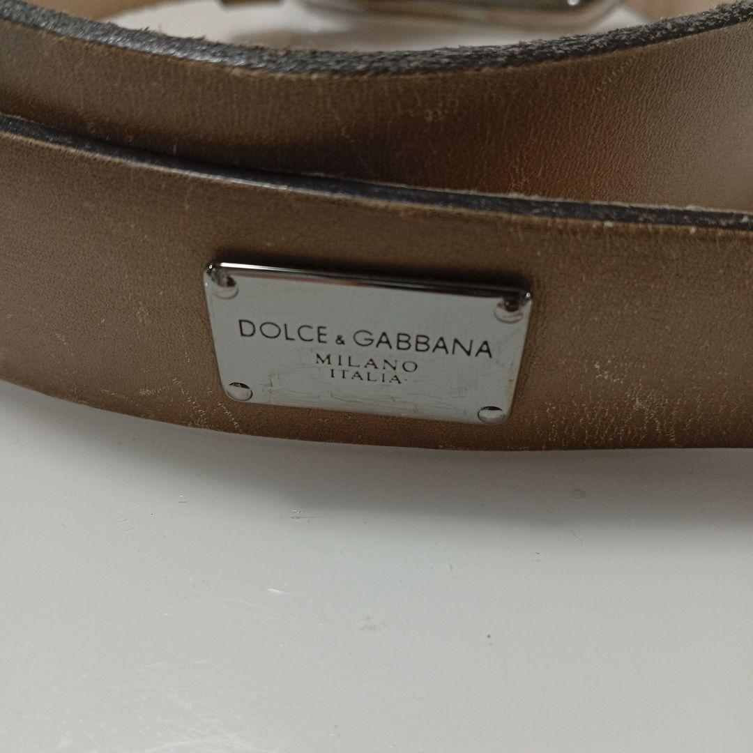 DOLCE & GABBANA ブラウンレザーベルト