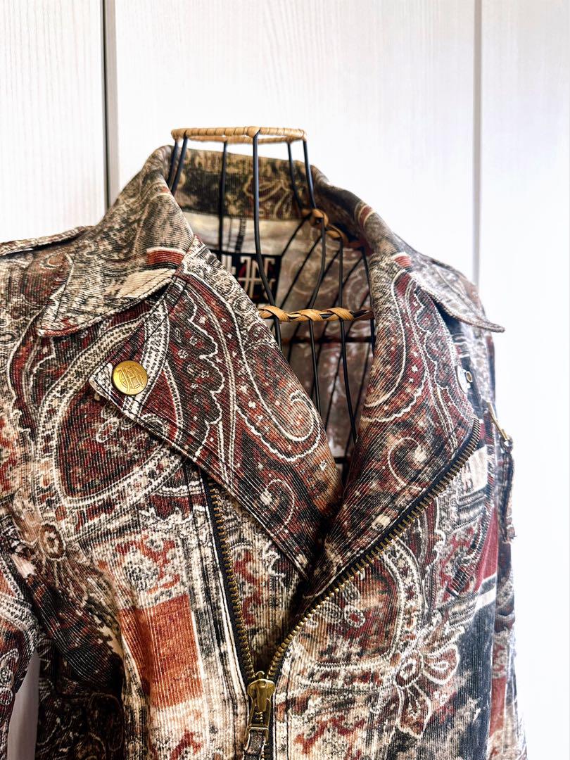 jean paul gaultierのペイズリージャケット（ライダーズ）48
