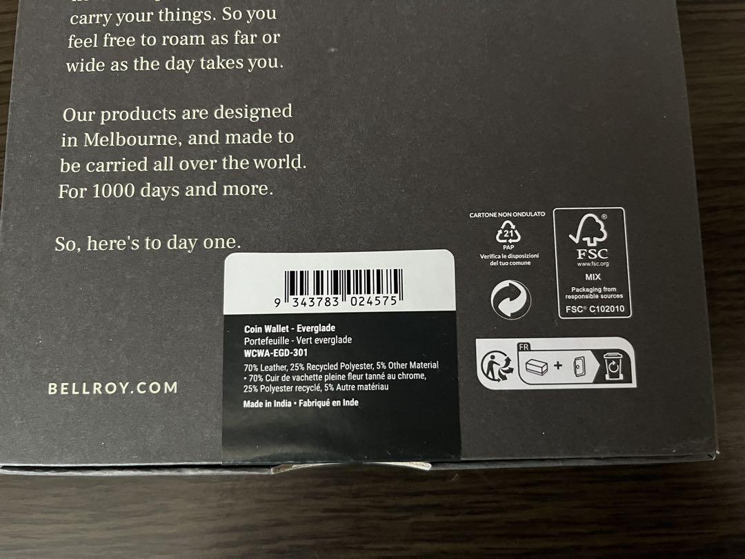Bellroy Coin Wallet グレー 二つ折り財布