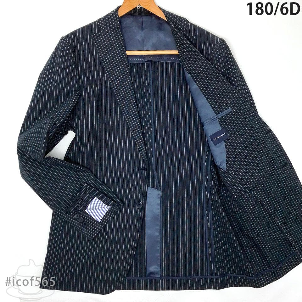 準美品✨リネン アンコン ストレッチ ジャケット 黒灰 180 A7 L 713