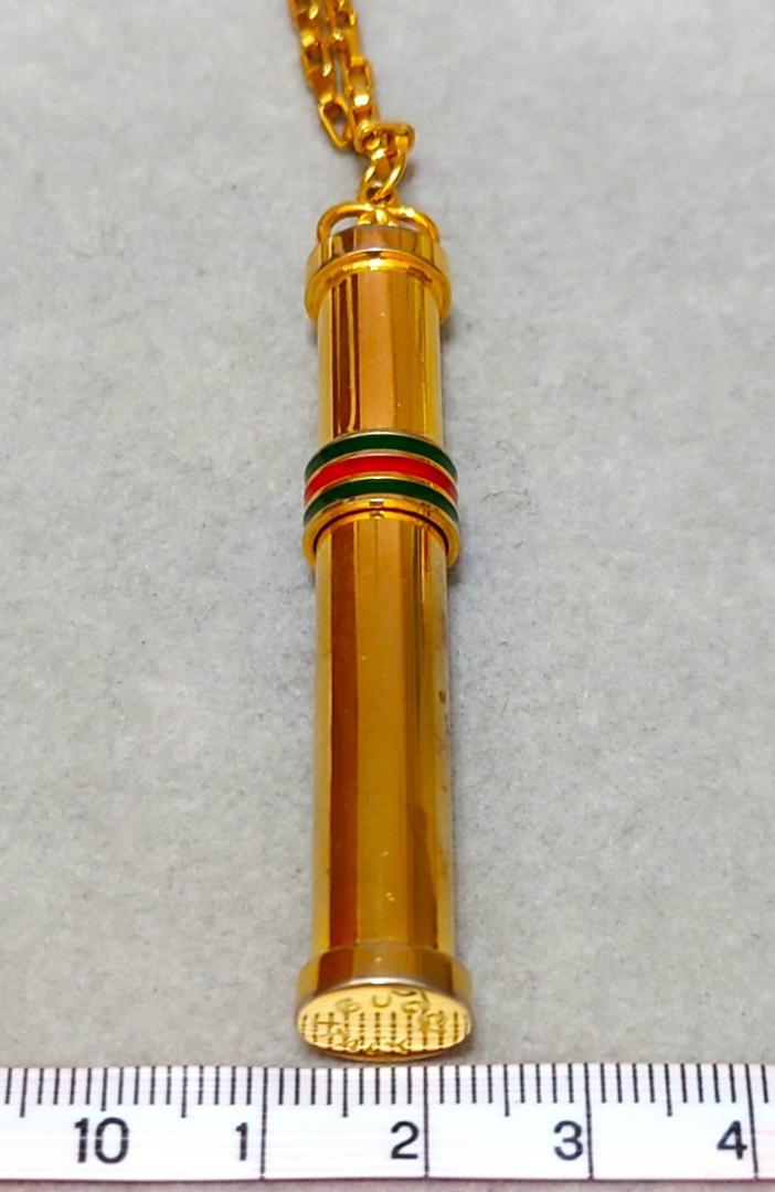 GUCCI‡グッチパヒュームボトルネックレス シェリーライン ゴールド希少 グッチ／シェリーライン GP パフューム ボトル ペンダント