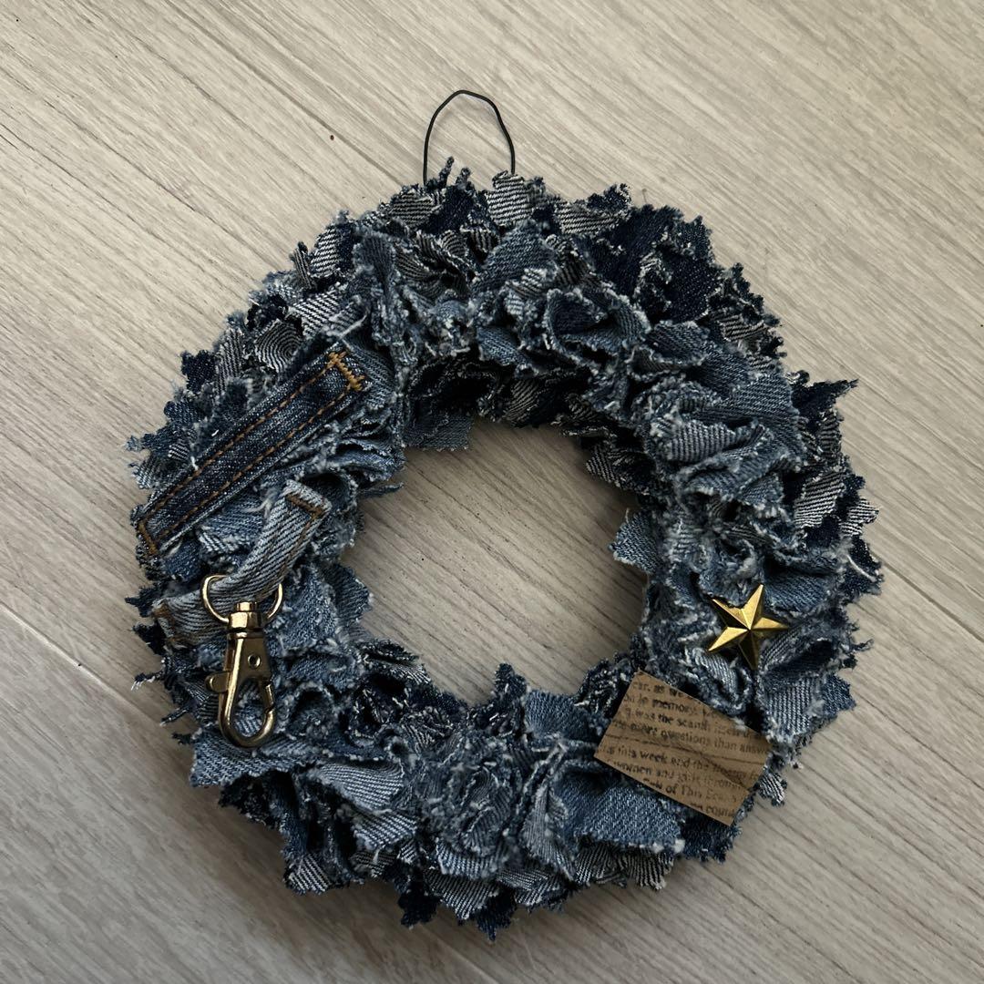デニムリース ハンドメイド