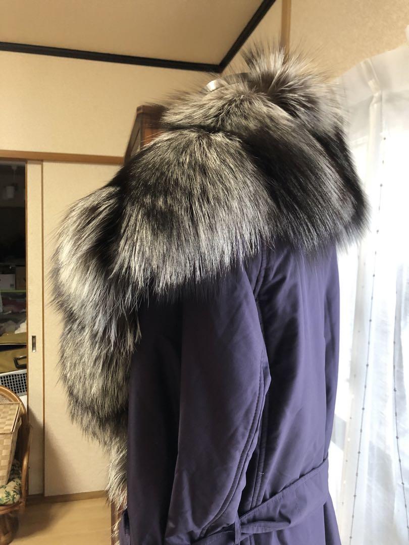 衿袖とシルバーフォクスロングコート
