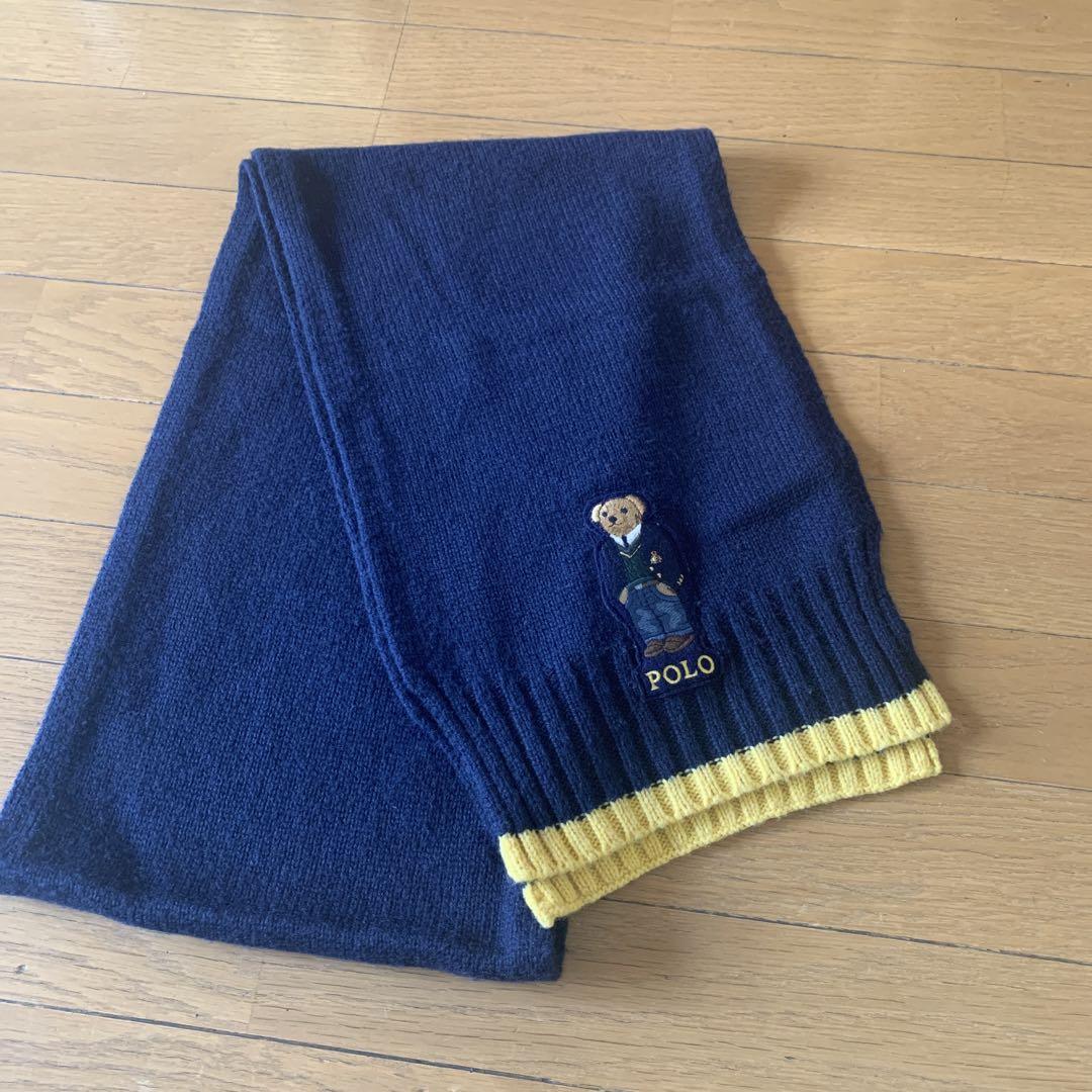 【激安アウトレット!】 ポロラルフローレン マフラー ロゴ刺繍 ポロベア ストール 小物
