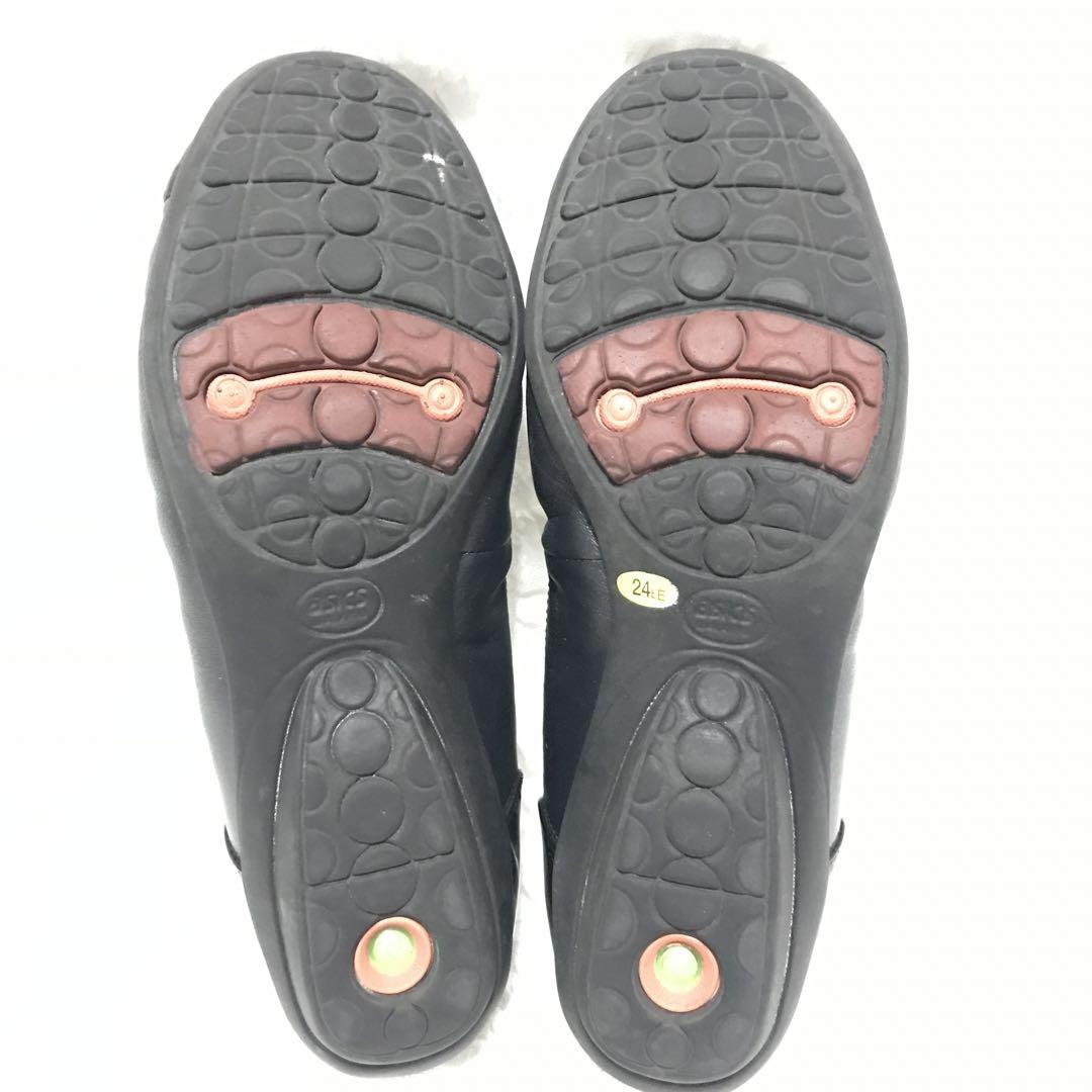 GIRO asics ジーロ アシックス パンプス ブラック レザー 24cm