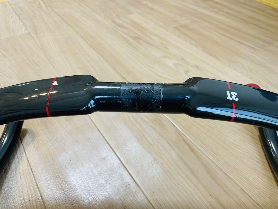 3T AERONOVA TEAM 380mm 補修有 カーボンエアロハンドル