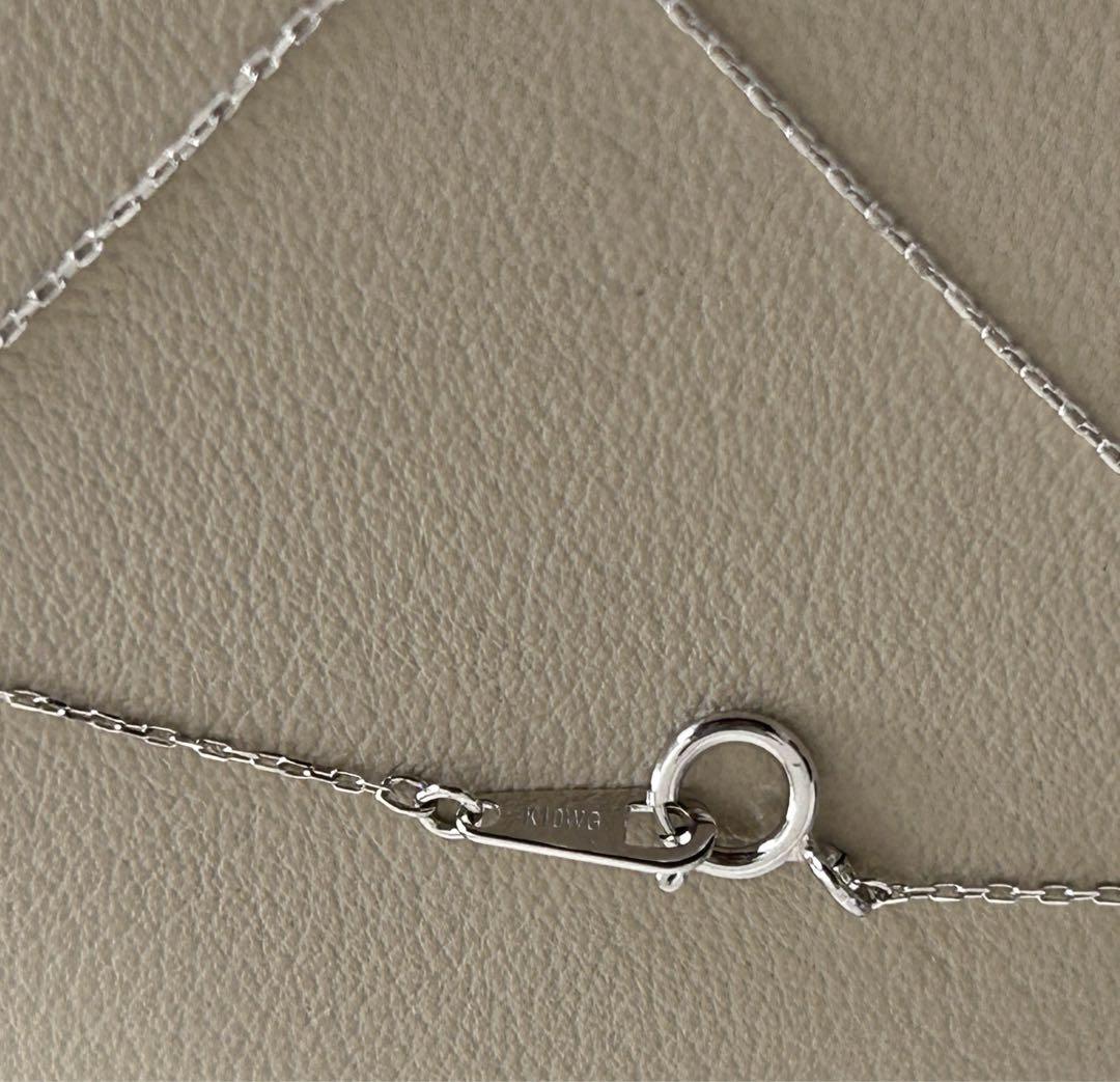 K10WG ダイヤモンド0.03ct ネックレス - アクセサリー