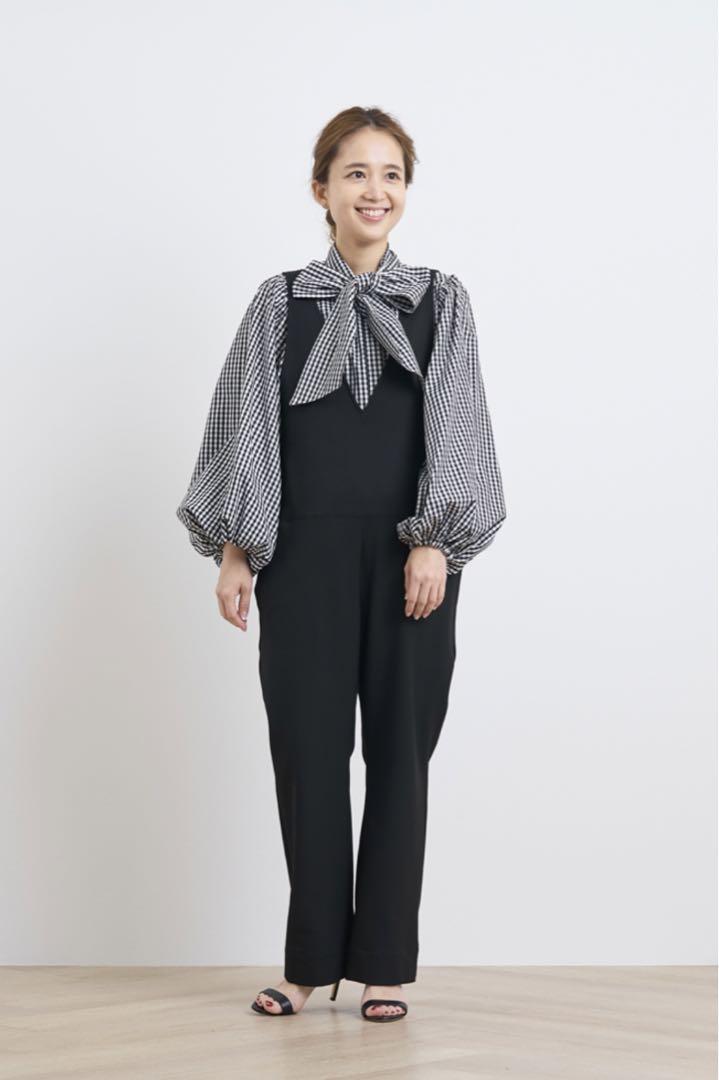 口コミ・レビューで人気商品を探そう yori ソフト裏起毛リボンサロペット ブラック 34サイズ サロペット・オーバーオール・オールインワン