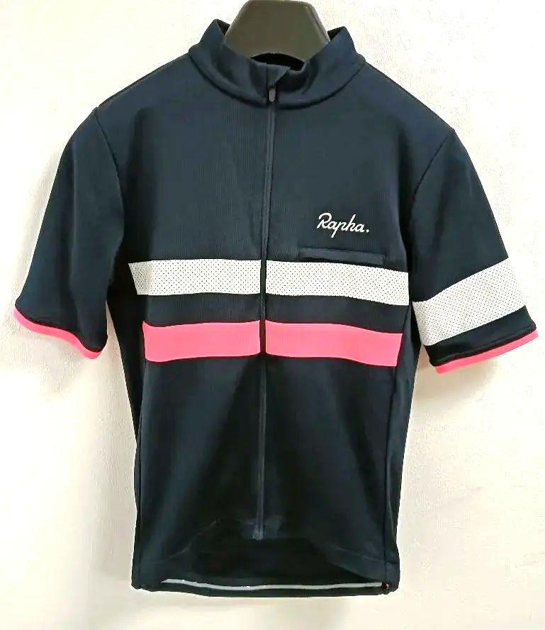 【美品】【XS】Rapha ラファ　ブルベサイクルジャージ ネイビー ピンク
