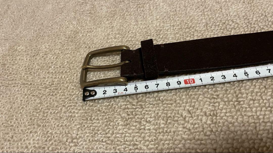 【新品】ブルックスブラザーズ ベルト ブラウンスウェード レザー ゴールド