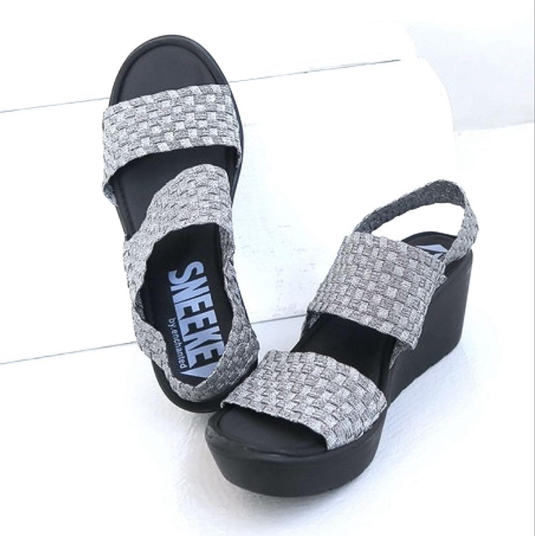 新品✨LLサイズ エンチャンテッド メッシュ ウェッジサンダル