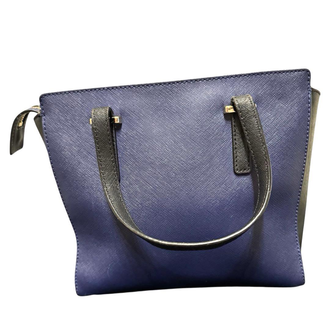 kate spade ネイビー　トートバッグ　新品未使用ですが、傷と歪みあり kate spade ネイビー トートバッグ - メルカリ