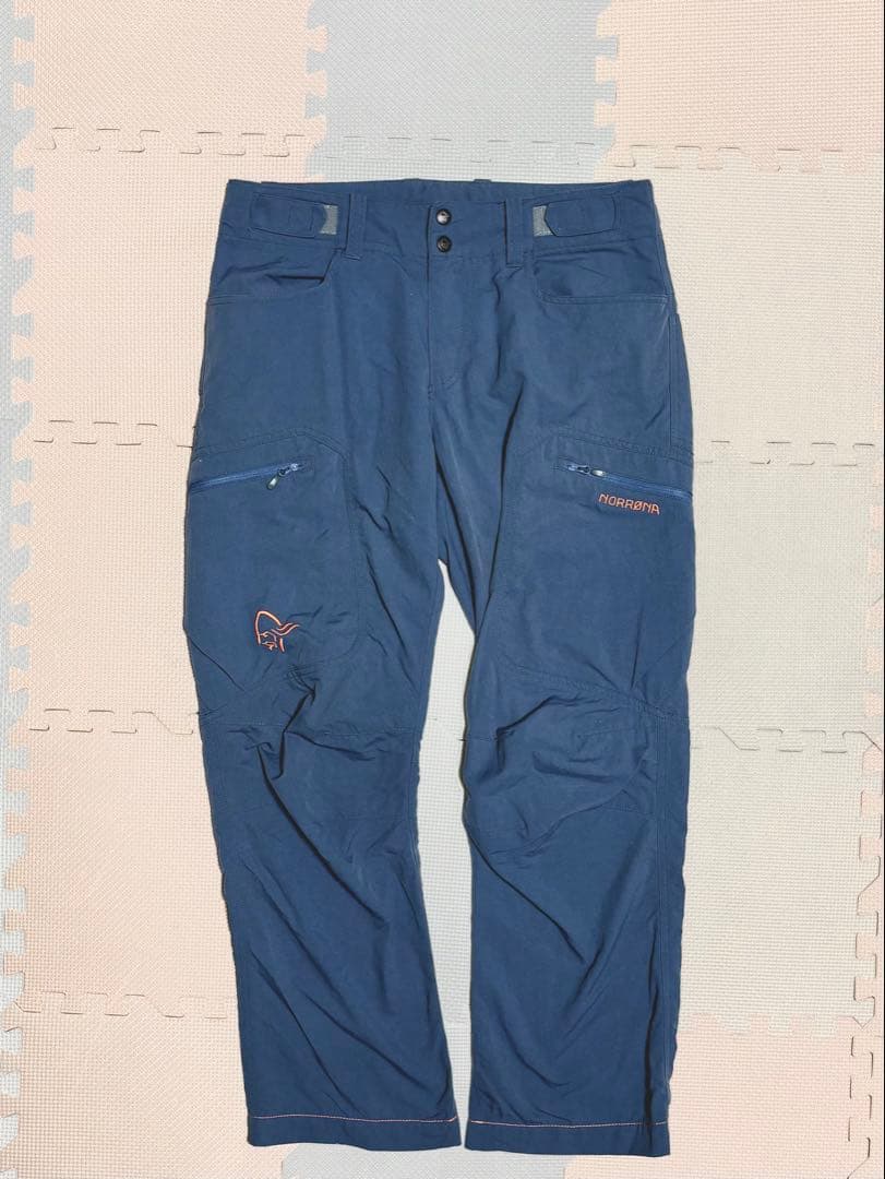 ノローナ　アウトドアパンツ　NORRONA ネイビーグレー パンツ　S 北欧