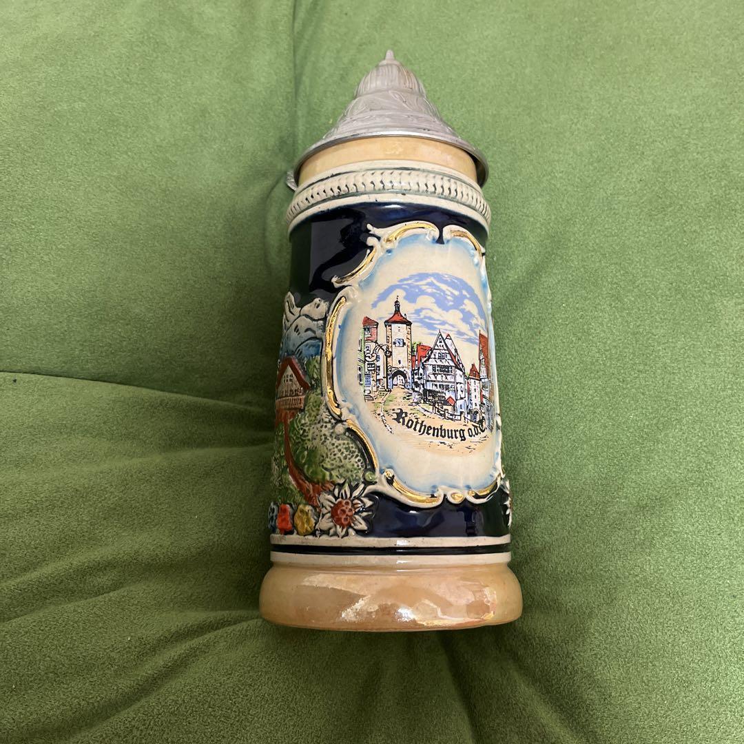 ローテンブルグアンティークドイツ陶器ビアジョッキRothenburg