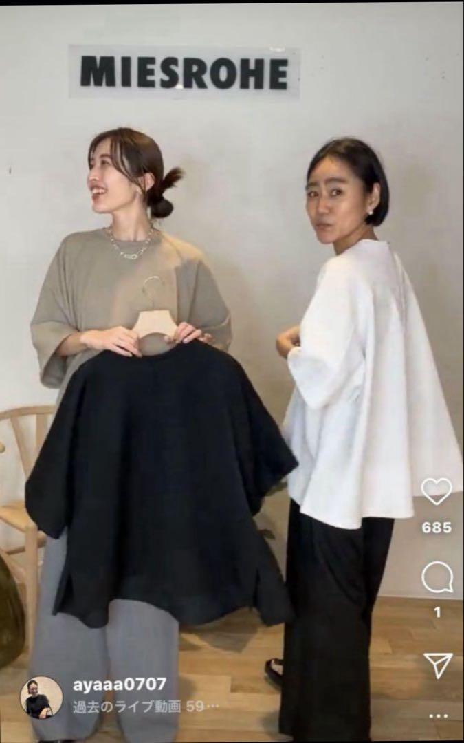 【未使用品】MIESROHE 構築テントライントップス　ベージュ　金子綾着用 着用1回のみMIESROHE 構築テントライントップス ベージュ 金子綾