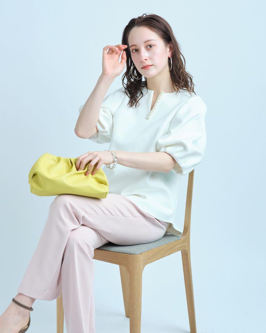 CALMER LINENメッシュバンドカラーシャツ