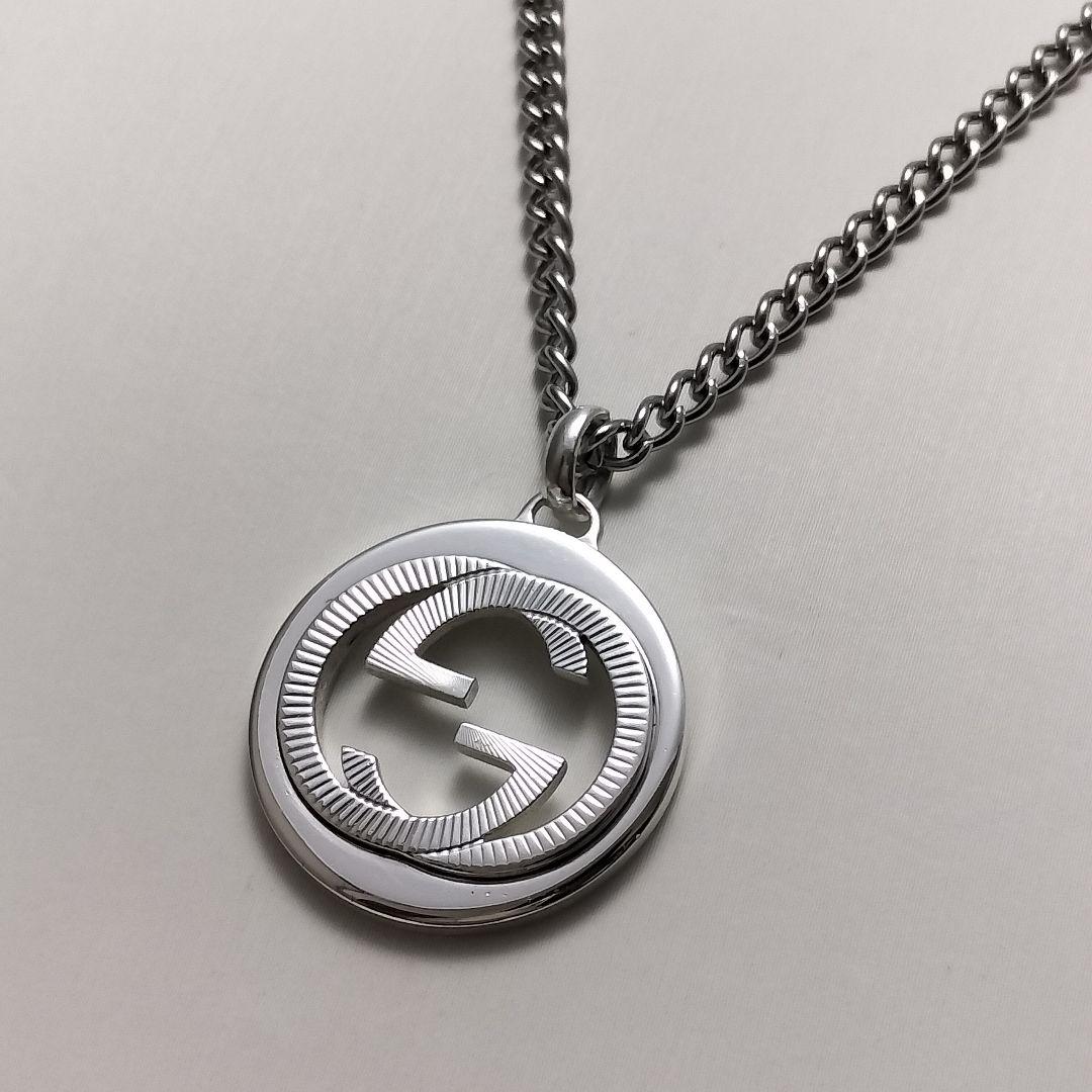 GUCCI グッチ ネックレス トップ ペンダント GG インターロッキングG