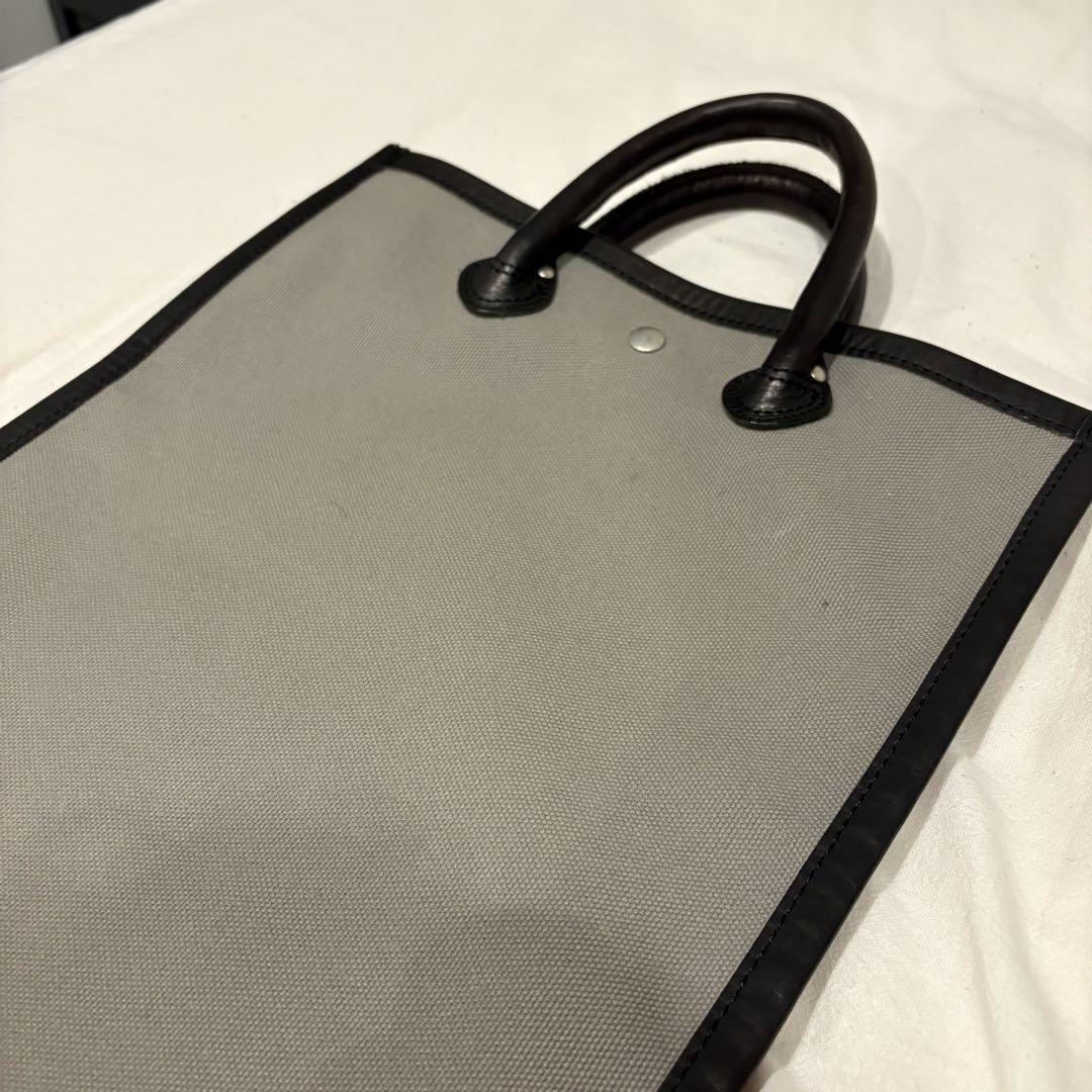 【20/80】CANVAS #8 LEATHER FRAME FLAT TOTE