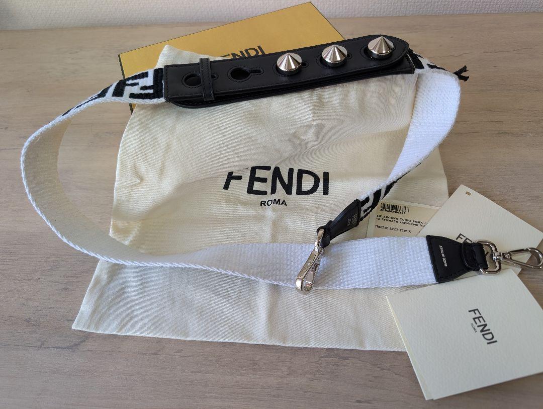 ま*ん様 FENDI ストラップユー キャンバス/レザー ショルダーストラップ