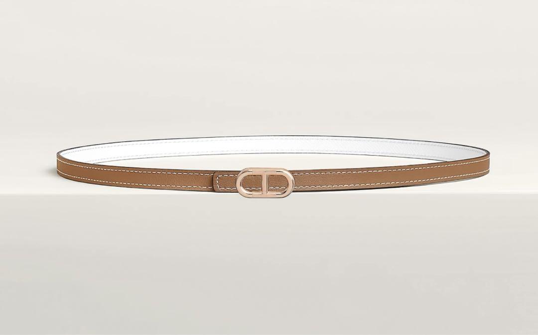 エルメス ベルト マイヨンH リバーシブル 13mm 75 ローズゴールド 新品