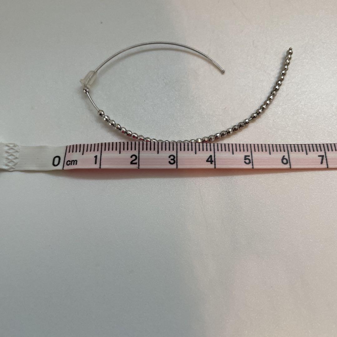 mizuki ミズキ バナナフープピアス ホワイトゴールド