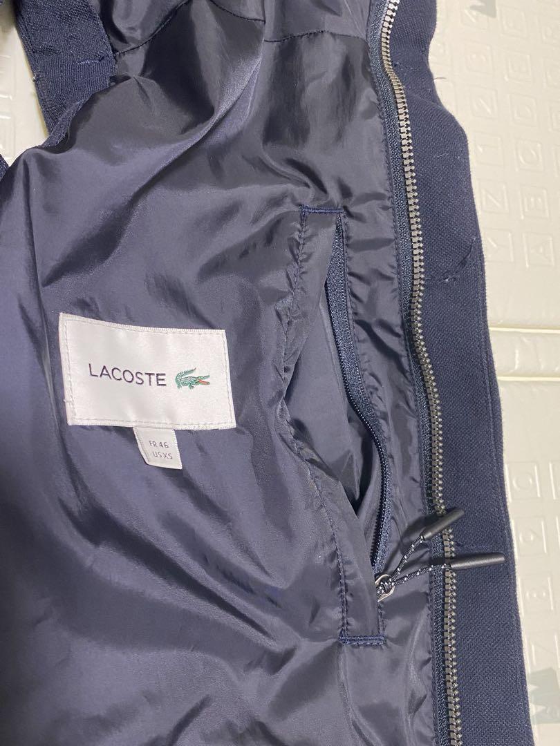 [クリーニング済]Lacoste ネイビー ダウンベスト　紺　メンズ　ラコステ