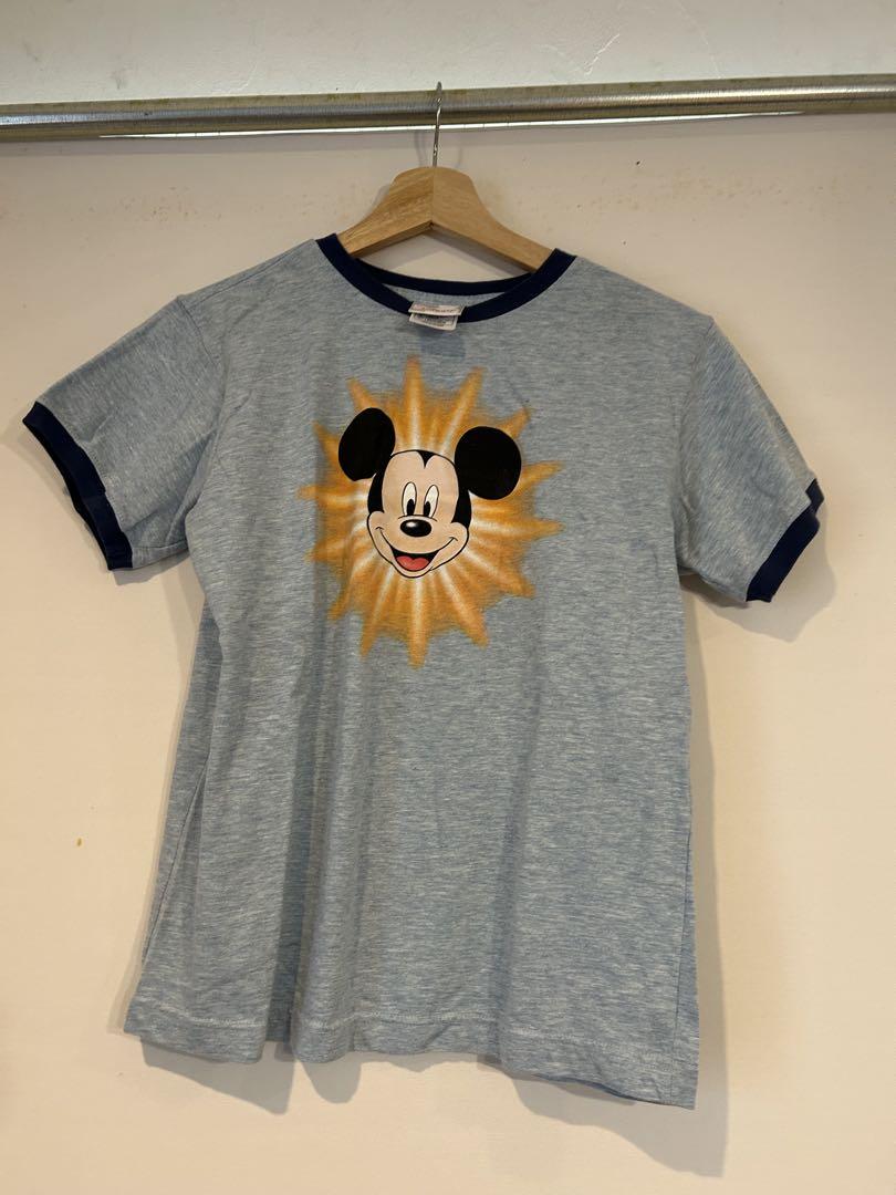 キッズ ミッキー 90s Disney Vintage リンガーtシャツ