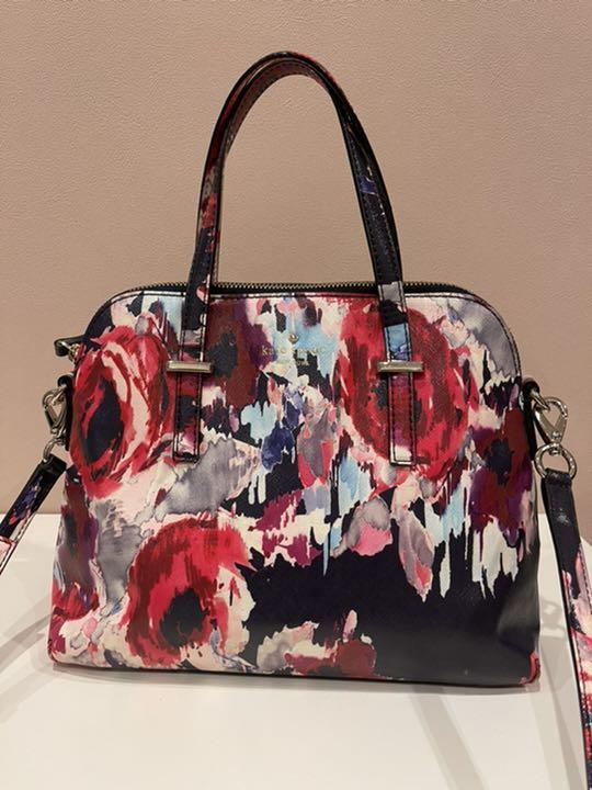 美品 kate spade new york カウレザー 2WAY ハンドバッグ