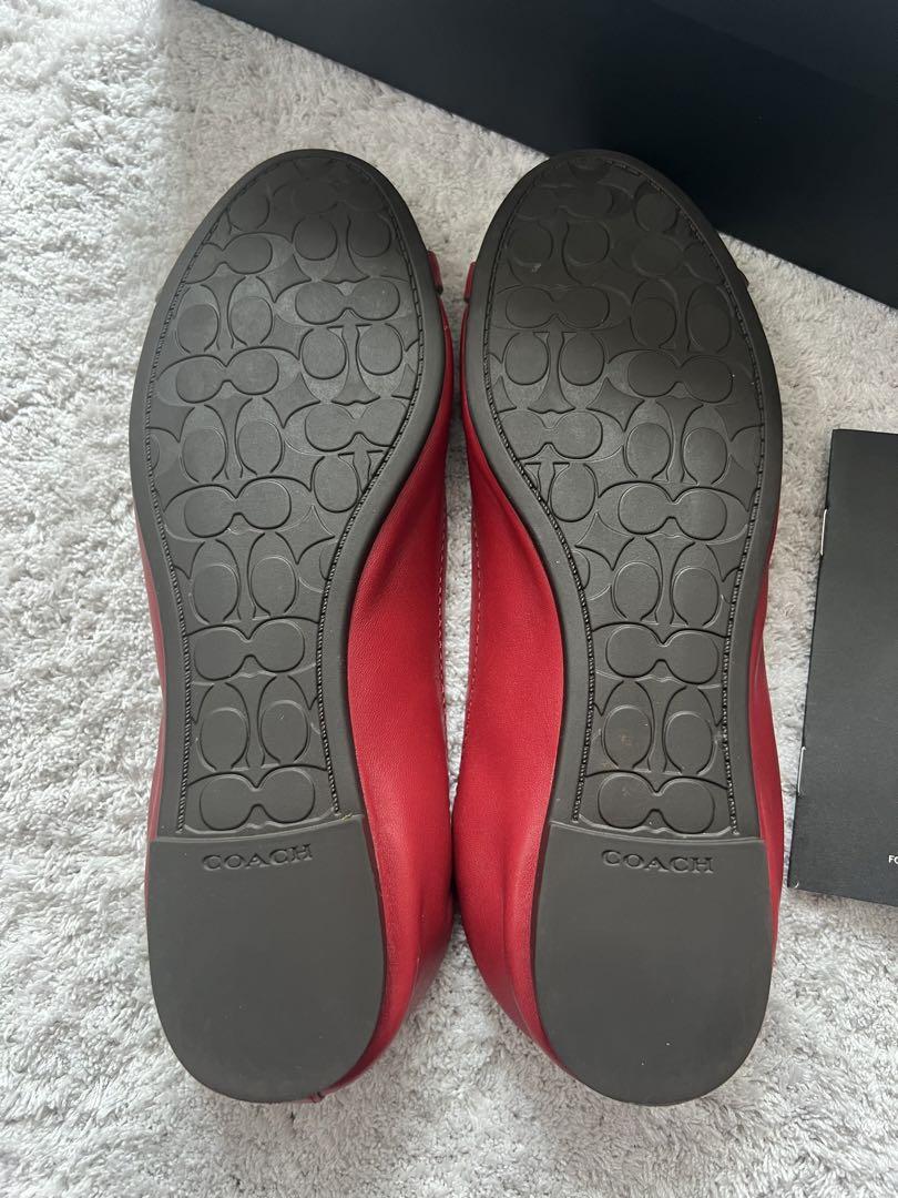 [新品]COACHバレエシューズ　赤
