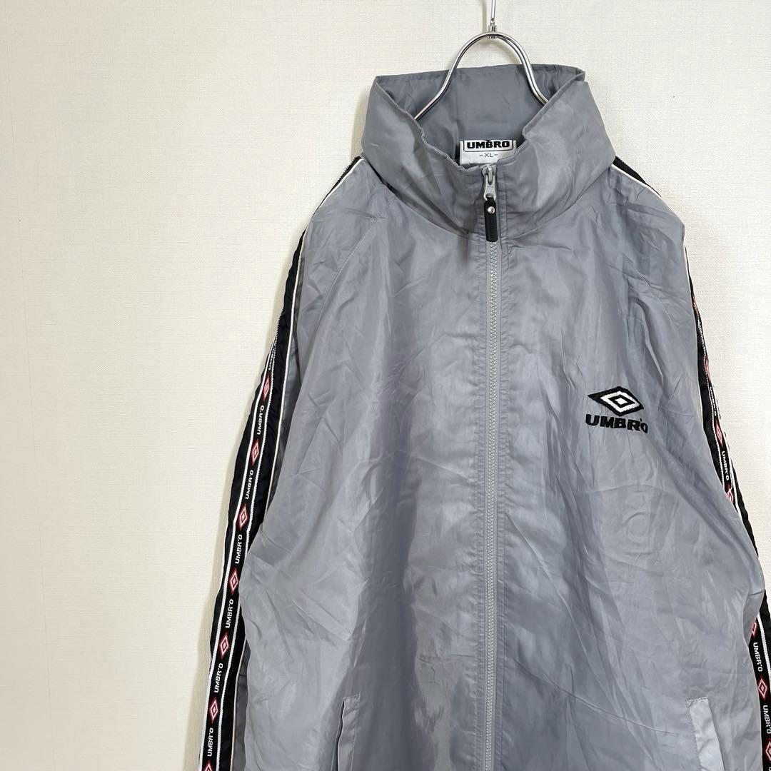 90s vintage アンブロ　ライン　ロゴテープ　ナイロンジャケット 　XL