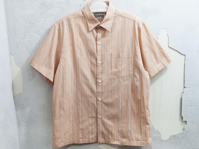極美 WACKO MARIA STRIPE SHIRT 半袖 ストライプ シャツ