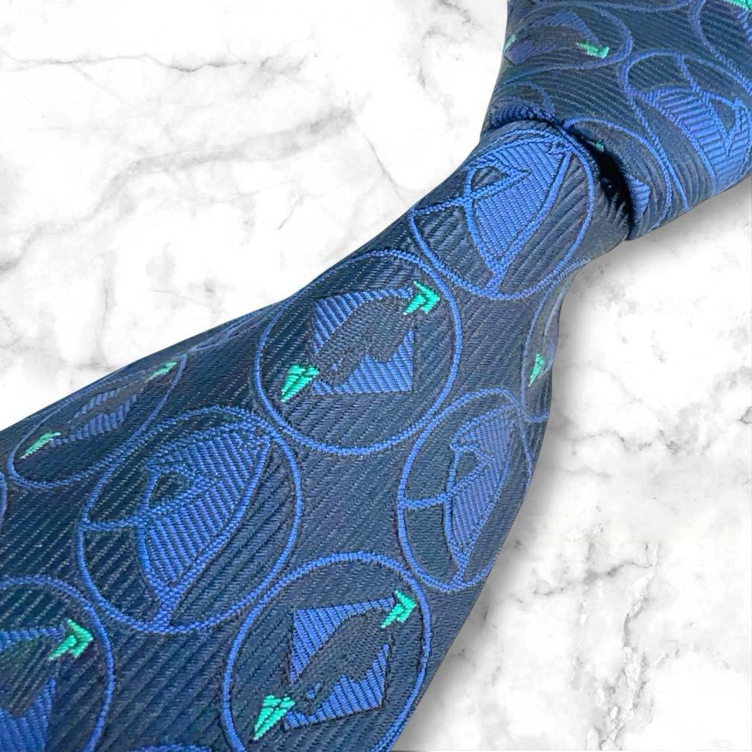 《稀少》ARNYS アルニス ネクタイ ネイビー ホースロゴ ジャガード