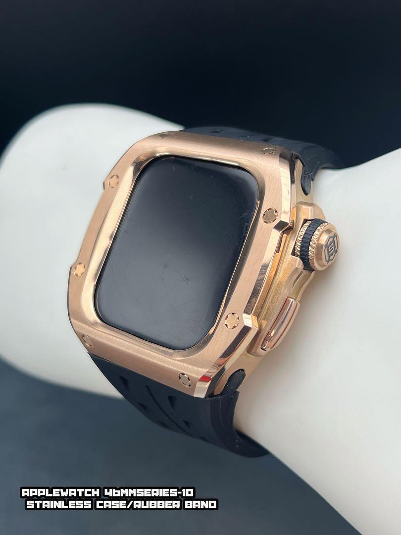 ローズ　46mm シリーズ10 ステンレスケース　ベルト　アップルウォッチ