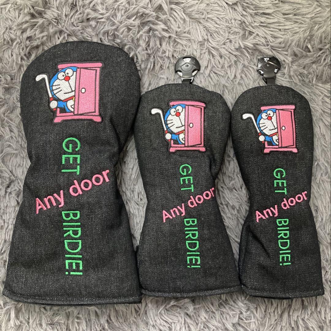 【 3点セット】新品 ドラえもん ゴルフクラブ ヘッドカバー