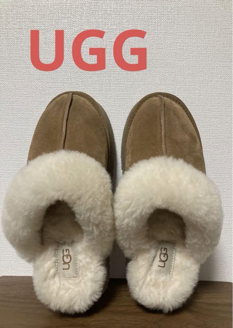 ★お取置き★極美 UGG 厚底ムートンブーツ スリッパ スリッポン 24㎝