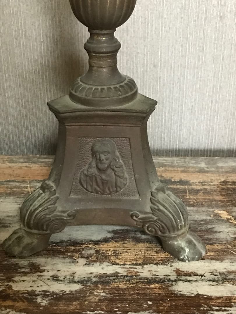 フランス アンティーク ブロンズ キャンドルスタンド 燭台 ペア フランス アンティーク ブロンズ キャンドルスタンド 燭台 ペア